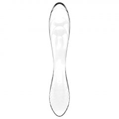   Satisfyer Dazzling Crystal 1 - skleněné dildo se dvěma konci (průsvitné)