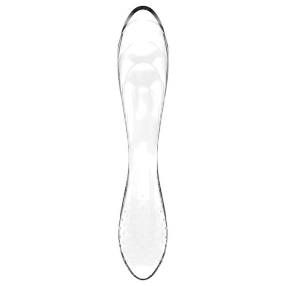 Satisfyer Dazzling Crystal 1 - skleněné dildo se dvěma konci (průsvitné)