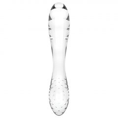   Satisfyer Dazzling Crystal 1 - skleněné dildo se dvěma konci (průsvitné)