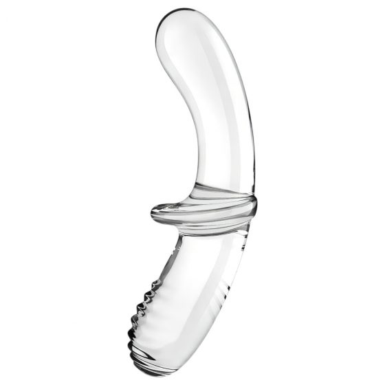 Satisfyer Double Crystal - skleněné dildo se dvěma konci (průsvitné)