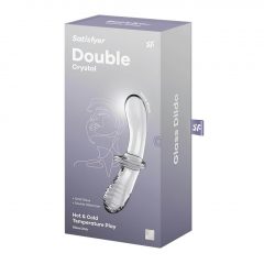   Satisfyer Double Crystal - skleněné dildo se dvěma konci (průsvitné)