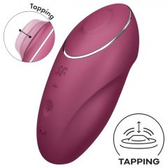   Satisfyer Tap & Climax 1 - 2v1 vibrátor a stimulátor klitorisu (červený)