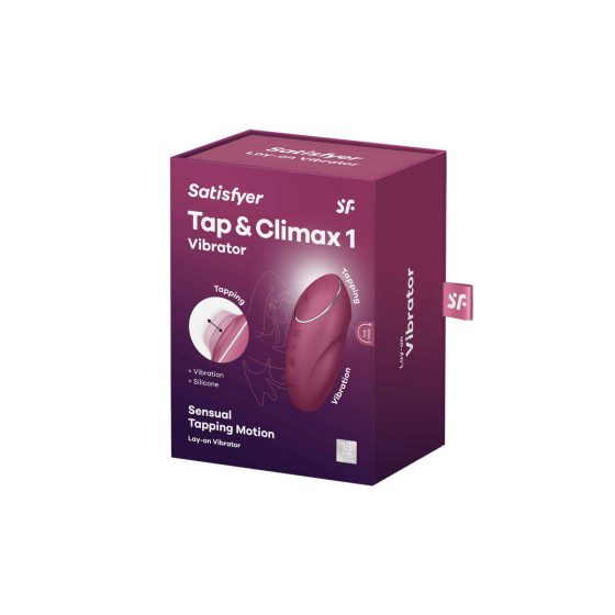 Satisfyer Tap & Climax 1 - vibrátor a stimulátor klitorisu 2v1 (červený)