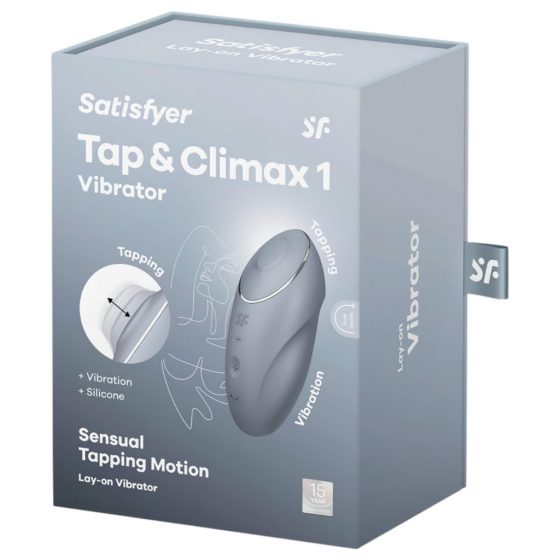 Satisfyer Tap & Climax 1 - 2v1 vibrátor a stimulátor klitorisu (šedá)