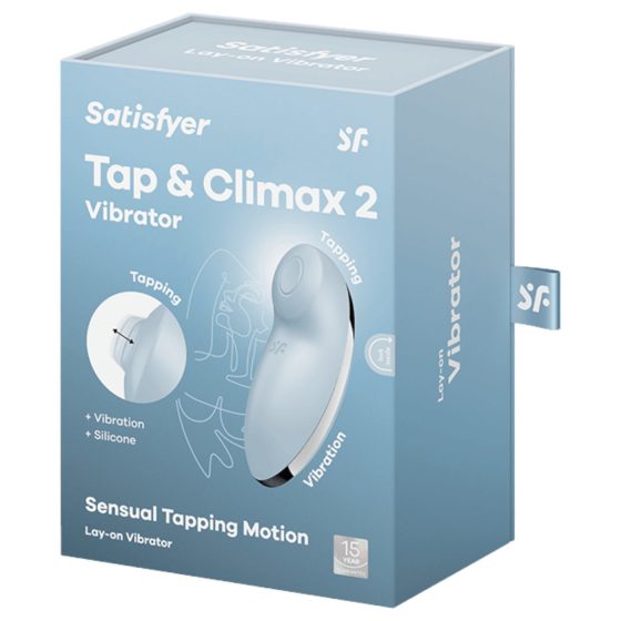 Satisfyer Tap & Climax 2 - 2v1 stimulátor a vibrátor na klitoris (modrá)