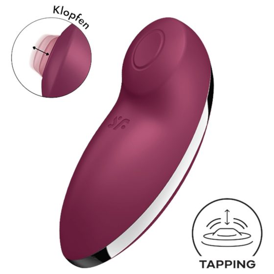 Satisfyer Tap & Climax 2 - 2v1 klitorální stimulátor a vibrátor (červený)