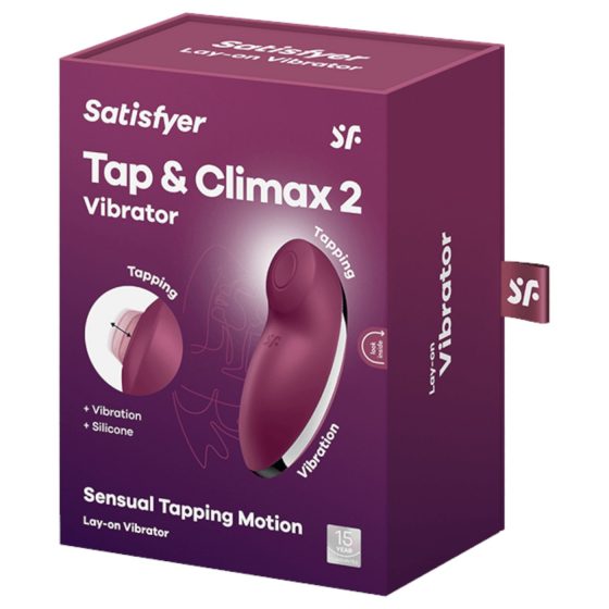 Satisfyer Tap & Climax 2 - 2v1 klitorální stimulátor a vibrátor (červený)