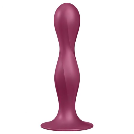 Satisfyer Double Ball-R - zátěžové dildo s lepivými nožičkami (červené)