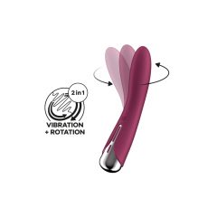   Satisfyer Spinning Vibe 1 - vibrátor s rotující hlavicí pro bod G (červený)