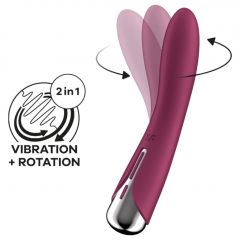   Satisfyer Spinning Vibe 1 - vibrátor s rotující hlavicí pro bod G (červený)