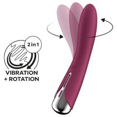   Satisfyer Spinning Vibe 1 - G-bodový vibrátor s rotační hlavicí (červený)