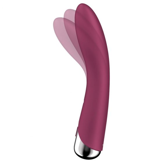 Satisfyer Spinning Vibe 1 - vibrátor s rotující hlavicí pro bod G (červený)