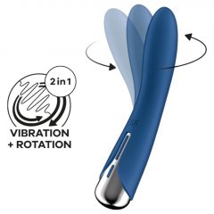   Satisfyer Spinning Vibe 1 - vibrátor s rotující hlavicí pro bod G (modrý)