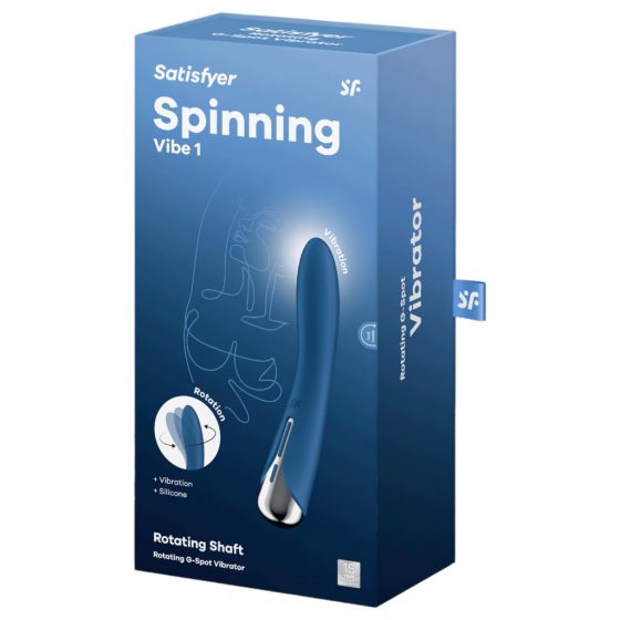 Satisfyer Spinning Vibe 1 - vibrátor s rotující hlavicí pro bod G (modrý)