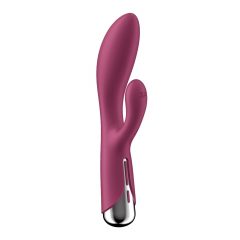   Satisfyer Spinning Rabbit 1 - Rotační vibrátor s rotující pákou (červený)