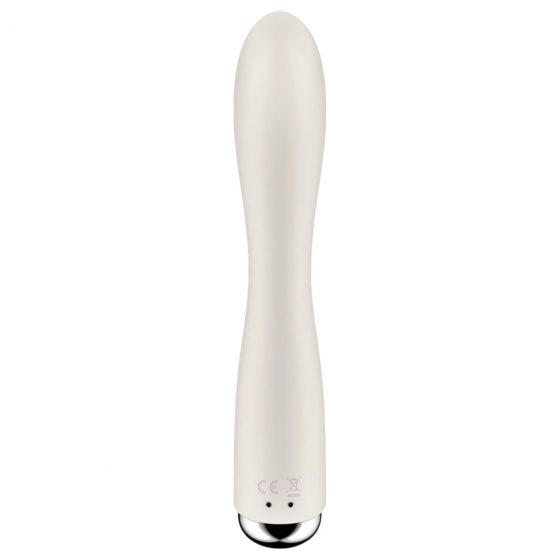 Satisfyer Spinning Rabbit 1 - rotační vibrátor s rotující pákou (béžový)