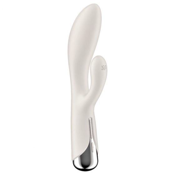 Satisfyer Spinning Rabbit 1 - rotační vibrátor s rotující pákou (béžový)