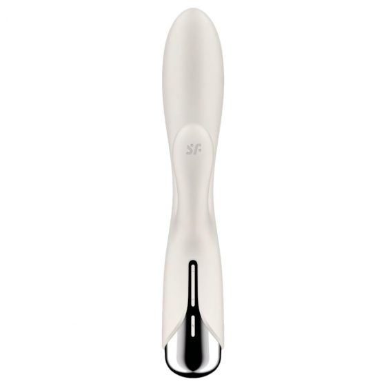 Satisfyer Spinning Rabbit 1 - rotační vibrátor s rotující pákou (béžový)