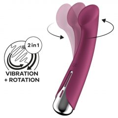   Satisfyer Spinning G-Spot 1 - vibrátor s rotující hlavicí pro bod G (červený)