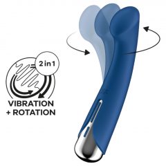   Satisfyer Spinning G-Spot 1 - vibrátor s rotující hlavicí pro bod G (modrý)