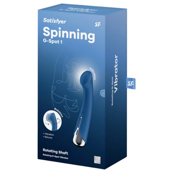 Satisfyer Spinning G-Spot 1 - vibrátor s rotující hlavicí pro bod G (modrý)