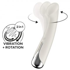   Satisfyer Spinning G-Spot 1 - vibrátor s rotující hlavicí pro bod G (béžový)