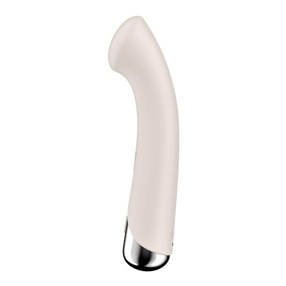 Satisfyer Spinning G-Spot 1 - vibrátor s rotující hlavicí pro bod G (béžový)