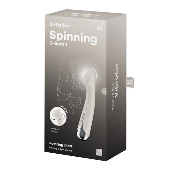 Satisfyer Spinning G-Spot 1 - vibrátor s rotující hlavicí pro bod G (béžový)