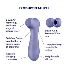   Satisfyer Pro 2 Gen3 Smart - inteligentní nabíjecí stimulátor na klitoris se vzduchovou vlnou (fialový)