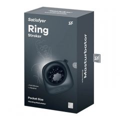   Satisfyer Ring Stroker - dobíjecí vibrační masturbátor (černý)