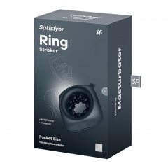   Satisfyer Ring Stroker - dobíjecí vibrační masturbátor (černý)