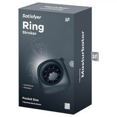   Satisfyer Ring Stroker - dobíjecí vibrační masturbátor (černý)