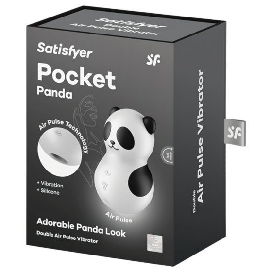 Satisfyer Pocket Panda - bezdotykový stimulátor klitorisu (černý)