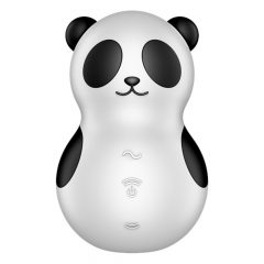   Satisfyer Pocket Panda - léghullámos csiklóizgató (fekete)