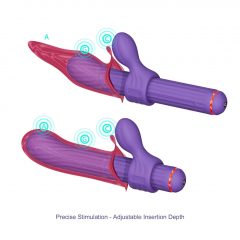 Magic Stick - vibrátor s vyměnitelnou hůlkou (fialový)