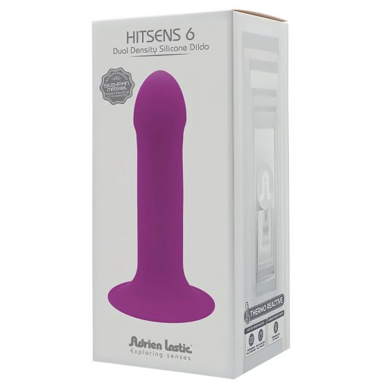 Hitsens 6 - variabilní žaludové dildo s přísavkou (fialové)