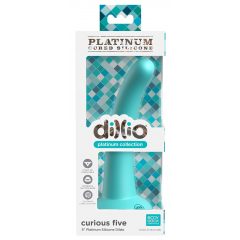   Dillio Curious Five - lepivé silikonové dildo (15 cm) - tyrkysové