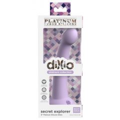   Dillio Secret Explorer - silikonové dildo s lepivými prsty (17 cm) - fialové