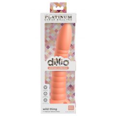   Dillio Wild Thing - silikonové dildo s drážkami (19 cm) - oranžové