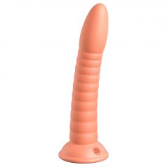   Dillio Wild Thing - silikonové dildo s drážkami (19 cm) - oranžové