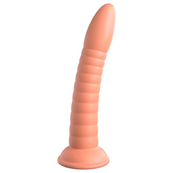 Dillio Wild Thing - silikonové dildo s drážkami (19 cm) - oranžové