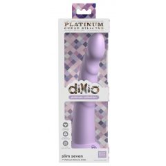   Dillio Slim Seven - Stimulační dildo se žaludem (20 cm) - fialové