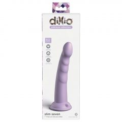   Dillio Slim Seven - Stimulační dildo se žaludem (20 cm) - fialové