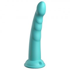   Dillio Slim Seven - stimulační dildo s lepkavými prsty (20 cm) - tyrkysové