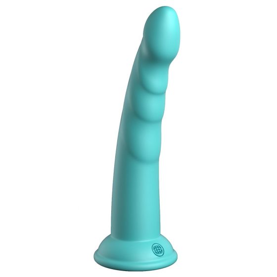 Dillio Slim Seven - stimulační dildo s lepkavými prsty (20 cm) - tyrkysové