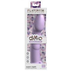   Dillio Super Eight - akrylové silikonové dildo s lepivými prsty (21 cm) - fialové