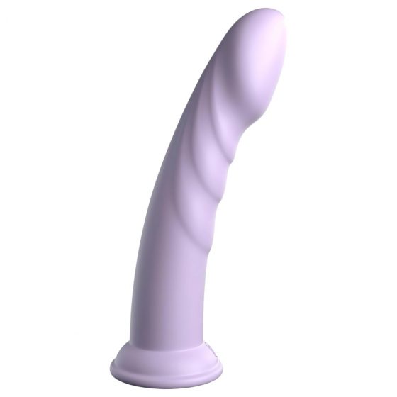 Dillio Super Eight - akrylové silikonové dildo s lepivými prsty (21 cm) - fialové