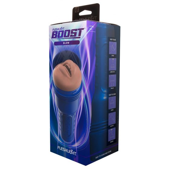 Fleshlight Boost Blow - realistický masturbátor do úst (přírodní)