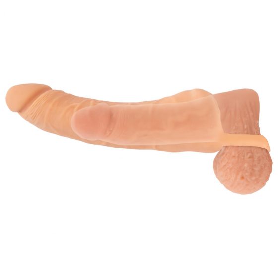 Nature Skin - 2v1 umělá kundička a návlek na penis - 23cm (přírodní)