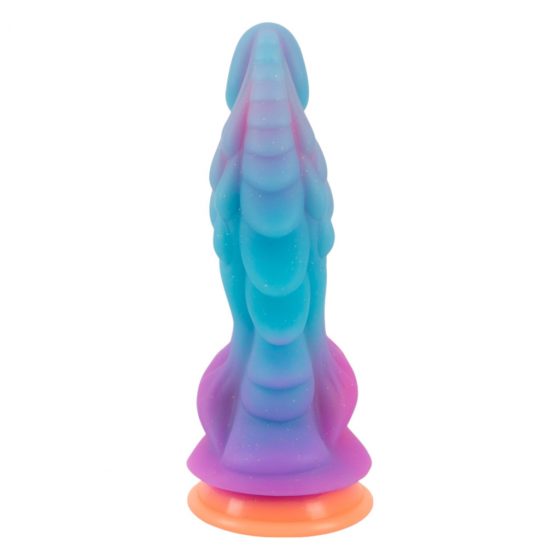 Beasty Cocks - mimozemský silikonový dildo (modro-oranžový)